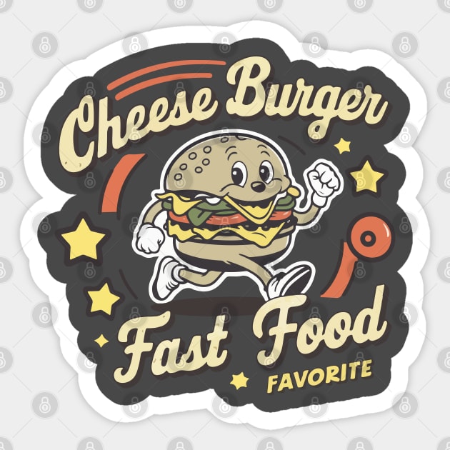 Cheese Burger Fast Food Favorite Sticker by Moulezitouna